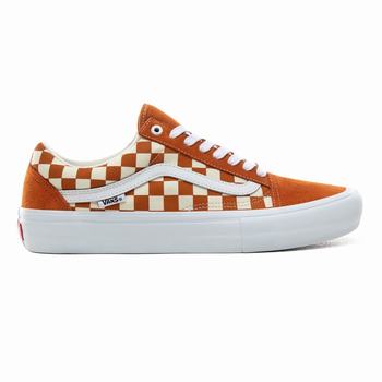 Férfi Vans Checkerboard Old Skool Pro Tornacipő VA7260354 Arany